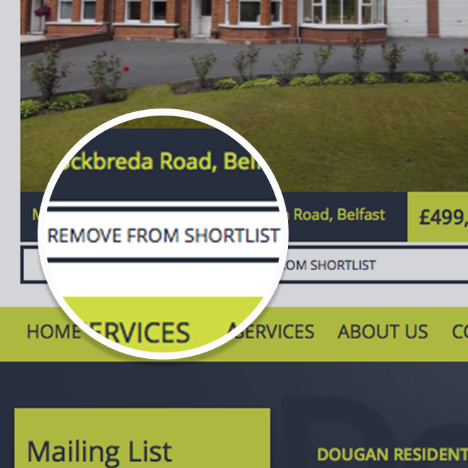 Removing properties from your shortlist